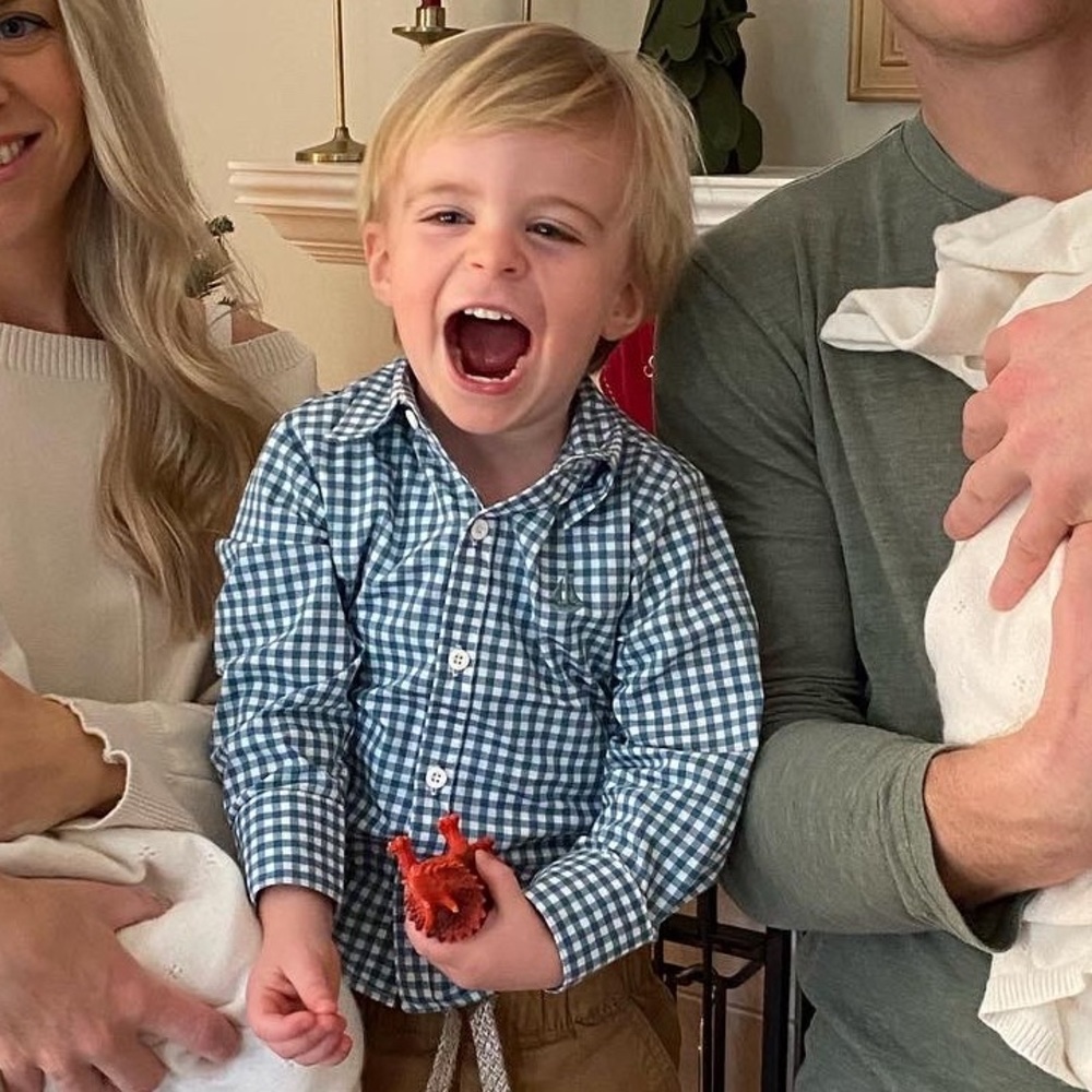 Nantucket Kids hunter green plaid button down shirt